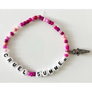 Taylor Swift Friendship Bracelet Eras Tour Cruel Summer with Ice Cream Charm